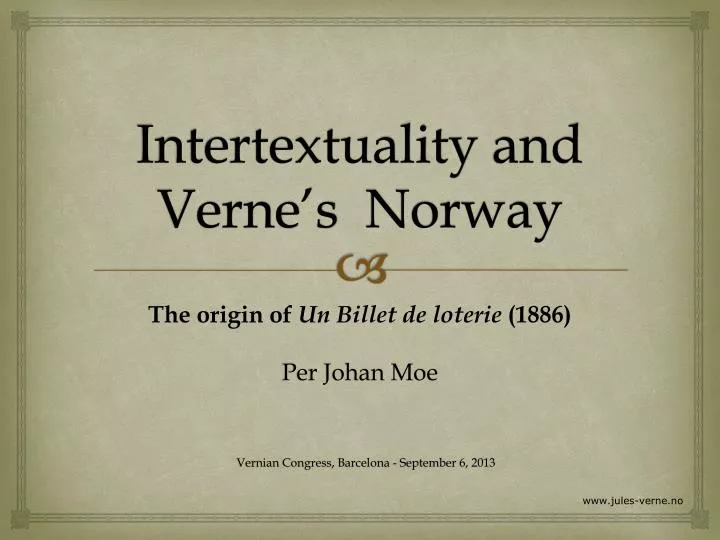 intertextuality and verne s norway