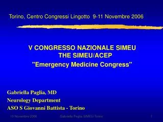 Torino, Centro Congressi Lingotto 9-11 Novembre 2006