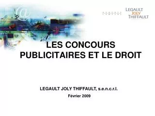 les concours publicitaires et le droit