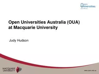 Open Universities Australia (OUA) at Macquarie University