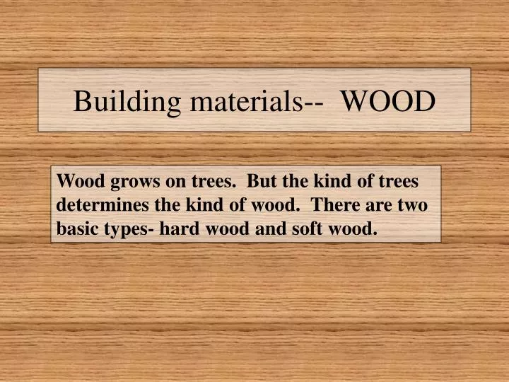 building materials wood
