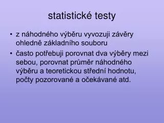 statistick testy