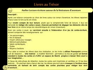 livres au tr sor