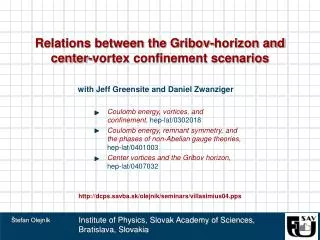 Relations between the Gribov-horizon and center-vortex confinement scenarios