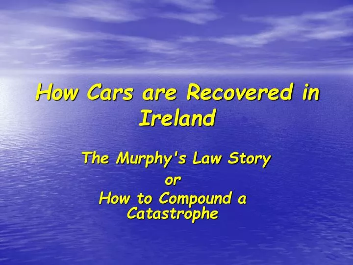 how cars are recovered in ireland