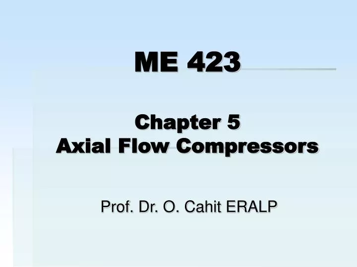 me 423 chapter 5 axial flow compressors