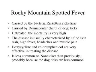 Rocky Mountain Spotted Fever