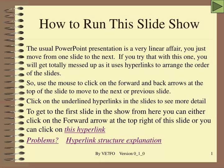 how to run this slide show