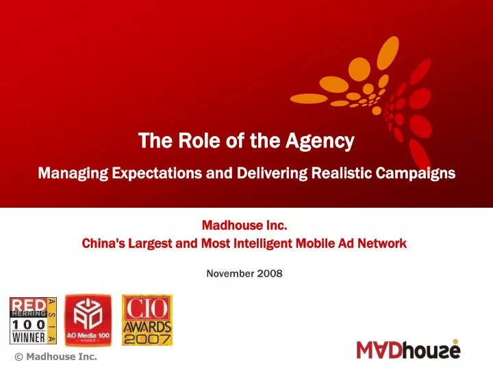 the role of the agency managing expectations and delivering realistic campaigns
