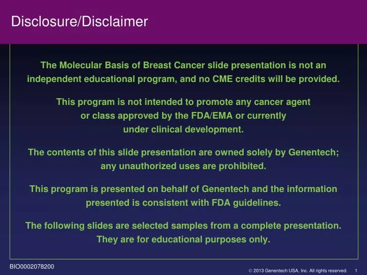 disclosure disclaimer