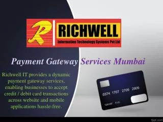 Payment Gateway Services Mumbai - Richwell IT Systems