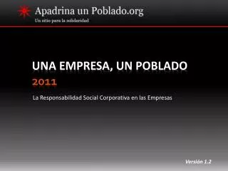 una empresa un poblado 2011