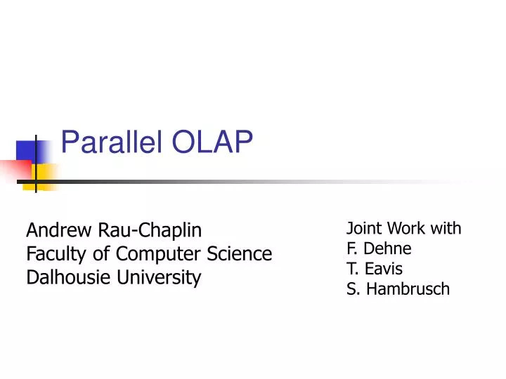 parallel olap