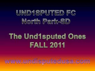 UND1SPUTED FC North Park-SD