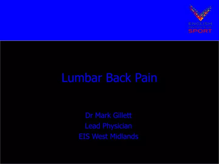 lumbar back pain