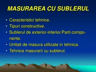 masurarea cu sublerul