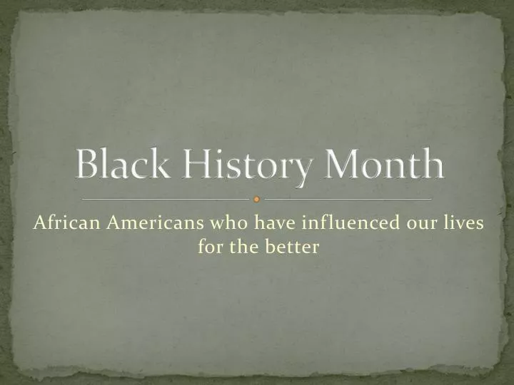 black history month