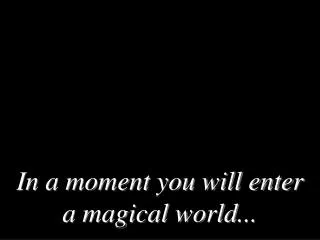 In a moment you will enter a magical world ...