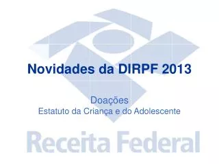 novidades da dirpf 2013