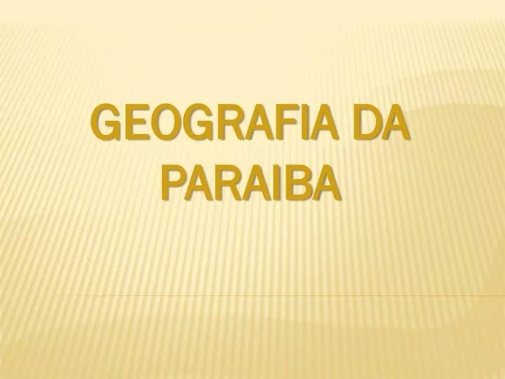 geografia da paraiba