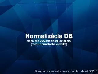 normaliz cia db