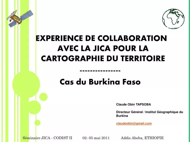experience de collaboration avec la jica pour la cartographie du territoire cas du burkina faso