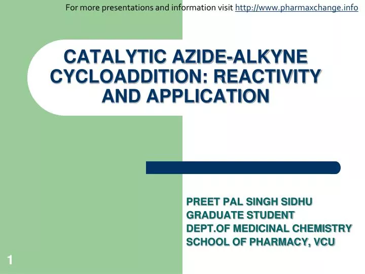 catalytic azide alkyne cycloaddition reactivity and application