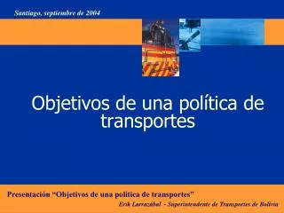 objetivos de una pol tica de transportes