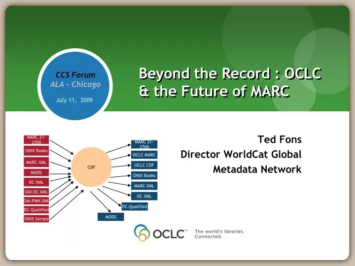 beyond the record oclc the future of marc