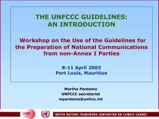 Martha Perdomo UNFCCC secretariat mperdomo@unfccct