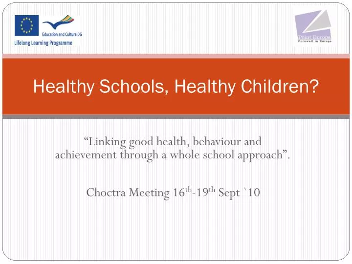 healthy schools healthy children