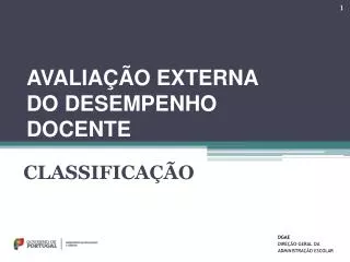 avalia o externa do desempenho docente