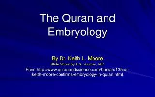 The Quran and Embryology