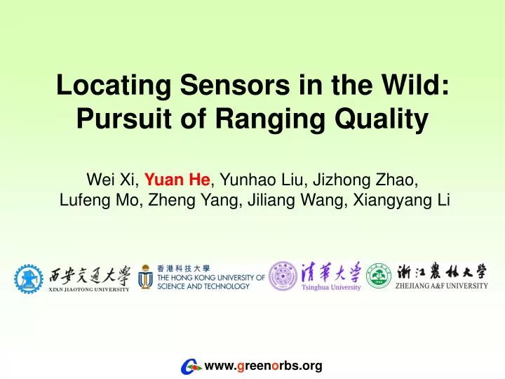 locating sensors in the wild pursuit of ranging quality