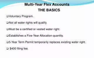 Multi-Year Flex Accounts