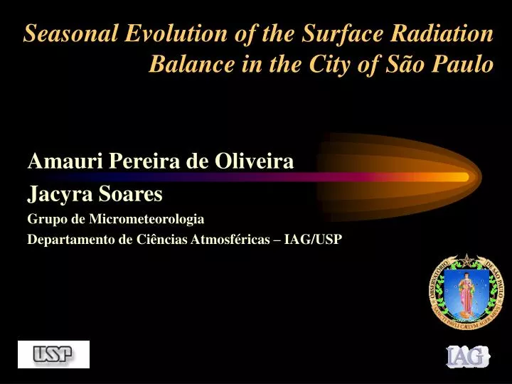 seasonal evolution of the surface radiation balance in the city of s o paulo