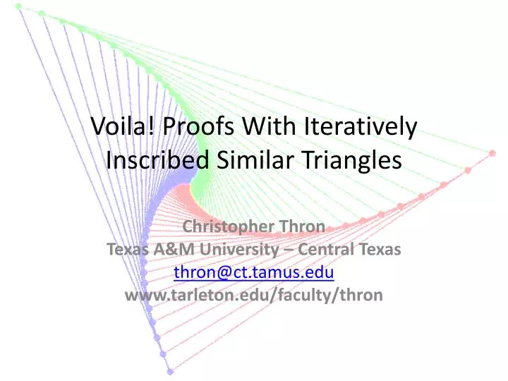 voila proofs with iteratively inscribed similar triangles