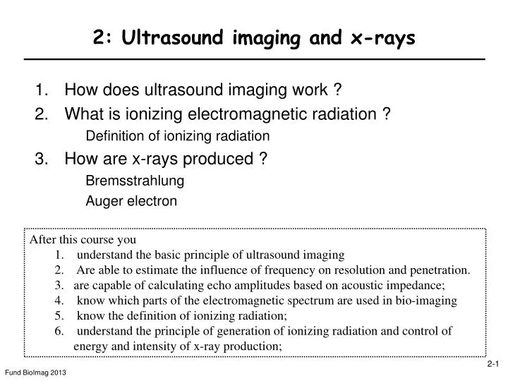 2 ultrasound imaging and x rays
