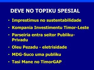 deve no topiku spesial