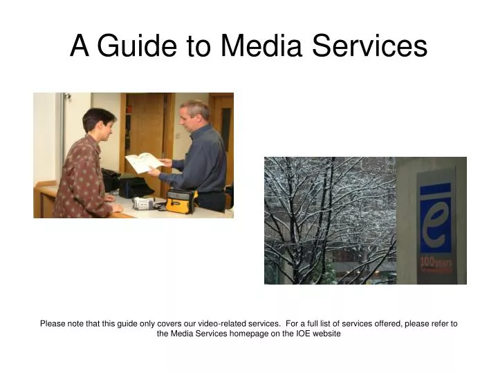 a guide to media services