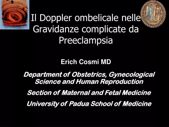 il doppler ombelicale nelle gravidanze complicate da preeclampsia