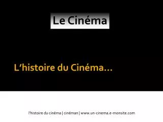 l histoire du cin ma