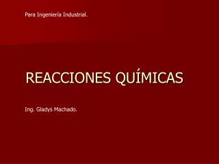 reacciones qu micas