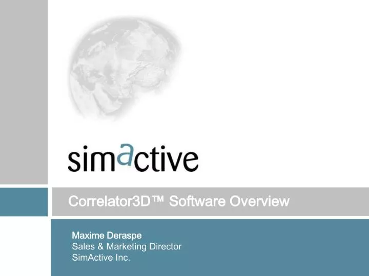 correlator3d software overview