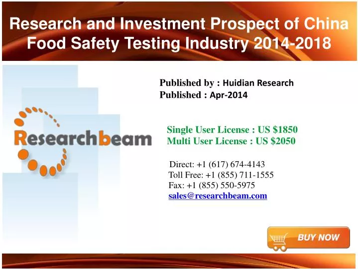 research and investment prospect of china food safety testing industry 2014 2018