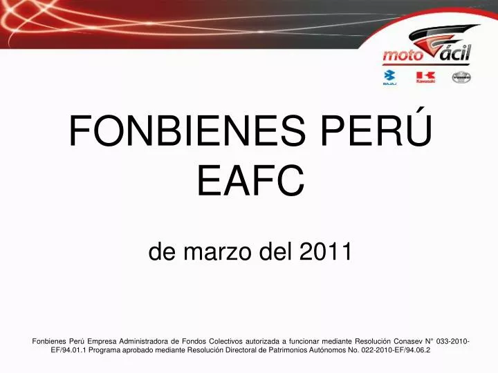 fonbienes per eafc