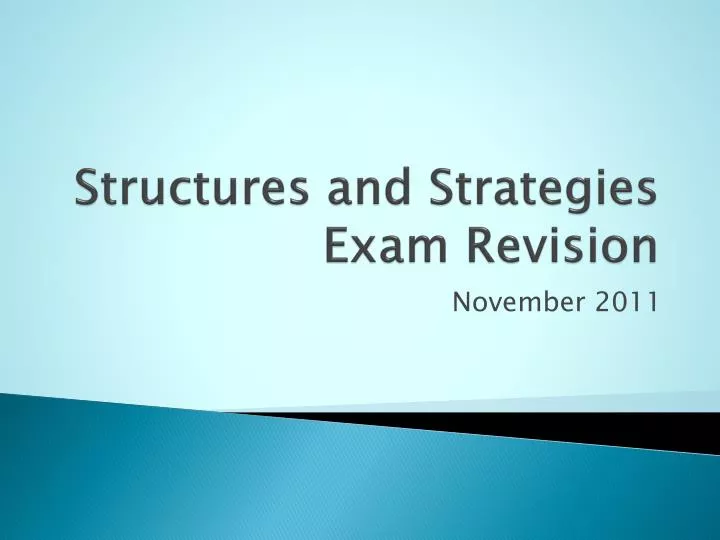 structures and strategies exam revision