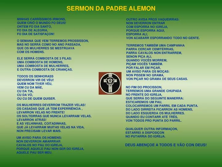 sermon da padre alemon