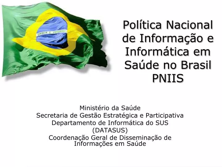 pol tica nacional de informa o e inform tica em sa de no brasil pniis
