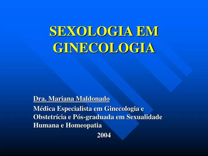 sexologia em ginecologia